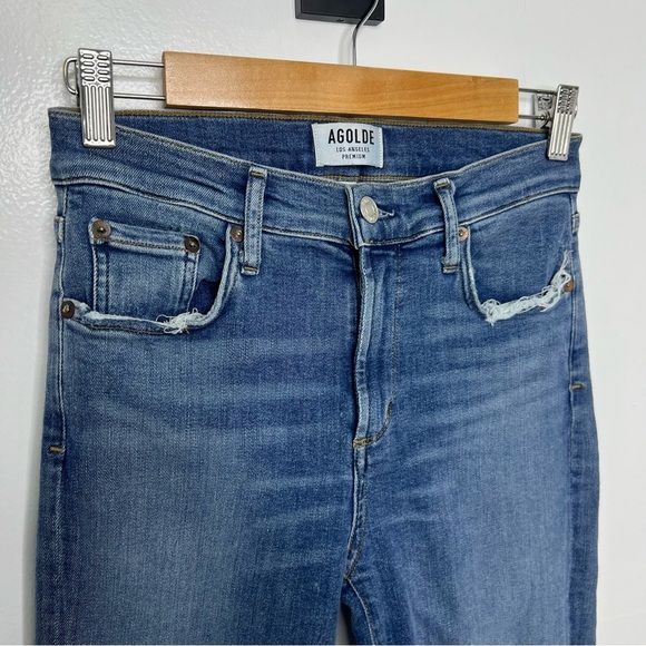 AGOLDE Sophie High Rise Distressed Pentacle Wash Jeans - Picture 3 of 5